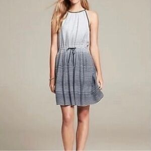 Banana Republic ombré stripe halter dress